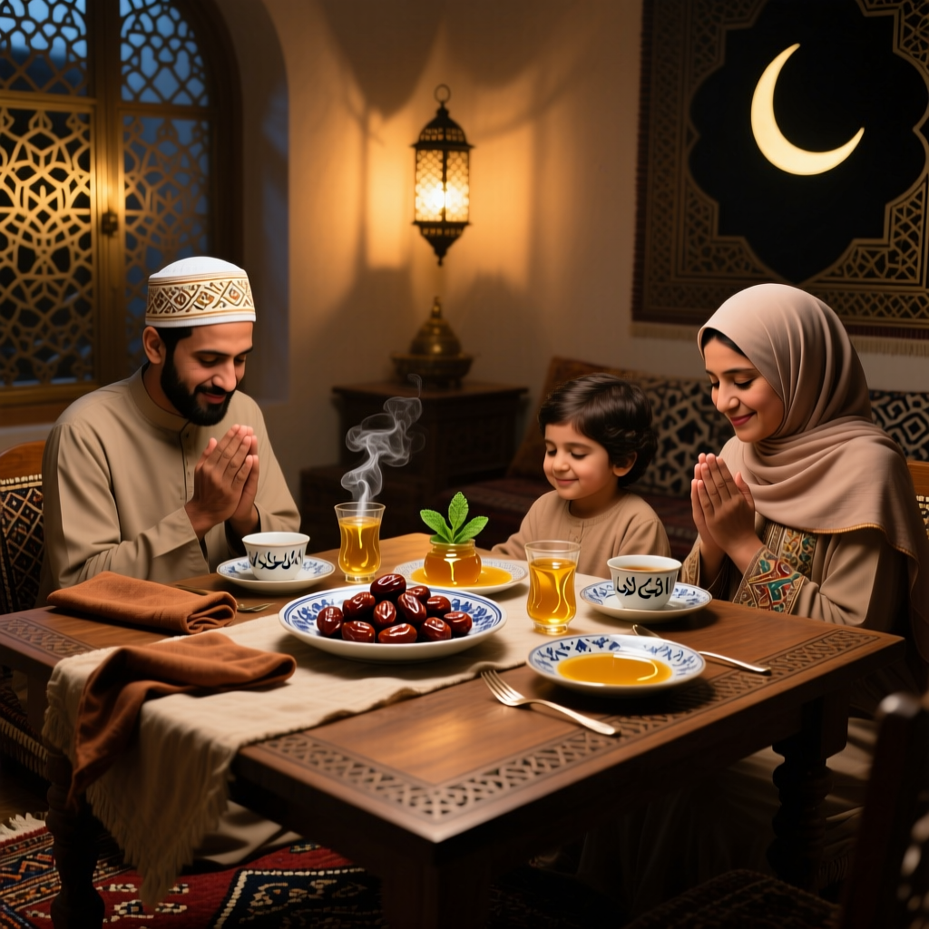 Ramadan family gathering table